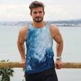 thumbnail image 6 of Fuzoiu Abstract Ocean Waves Print Men's Workout Tank Tops,Sleeveless Gym Shirt Quick Dry,Fitness Bodybuilding T-Shirt,Muscle Athletic Workout Tee-4X-Large, 6 of 7