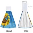 thumbnail image 4 of SKYSONIC Blooming Sunflowers Hanging Tie Towels 2 Pieces, Absorbent Hand Towels Tea Bar Dish Dry Towels for Kitchen Bathroom Home Decor,14" x18.2", 4 of 7