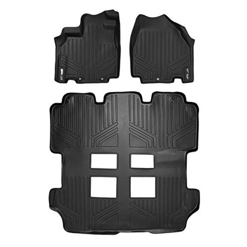 smartliner floor mats 3 row liner set black for 20112017 honda odyssey