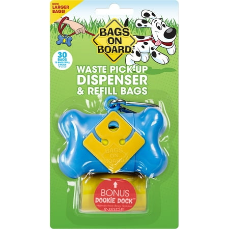 UPC: 0632039104017 | Bags on Board Dog Waste Bag Bone Dispenser with 30 Refill Bags