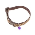 thumbnail image 1 of Collar de seguridad ajustable para cachorros y gatitos, correa con hebilla para caminar con campana de 30cm marrón jinwen Collar de gato, 1 of 8