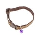 thumbnail image 1 of Collar de seguridad ajustable para cachorros y gatitos con correa para pasear, hebilla y cascabel de 30 cm marrón, 1 of 9