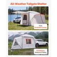 thumbnail image 5 of VEVOR SUV Camping Tent for 5-9 Person, 13 x 10 FT 3-Season SUV Tailgate Tent with Ventilated Windows, PU2000mm Waterproof Dual-Use Car Rear Hatch Tents for Outdoor Hiking Travels, 5 of 9