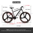 thumbnail image 6 of BEIMIMU 27.5 inch Mountain Bike for Men and Women, 21 Speed Road Bicycle with Dual Disc Brakes & Suspension, High Carbon Steel Frame Front Fork Bicycles, Gray(Gift), 6 of 6