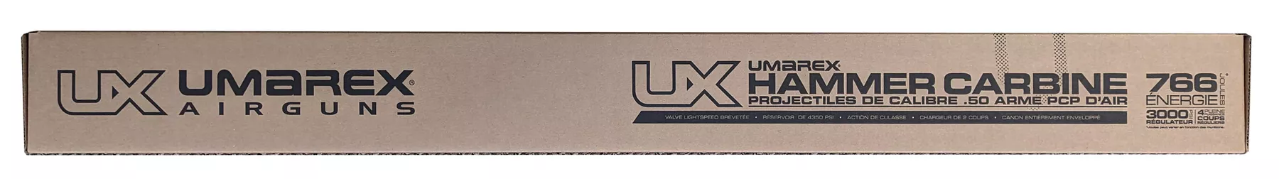 UMAREX Hammer Carbine .50 Caliber Air Rifle – Bolt Action, PCP System, 2-Shot Magazine