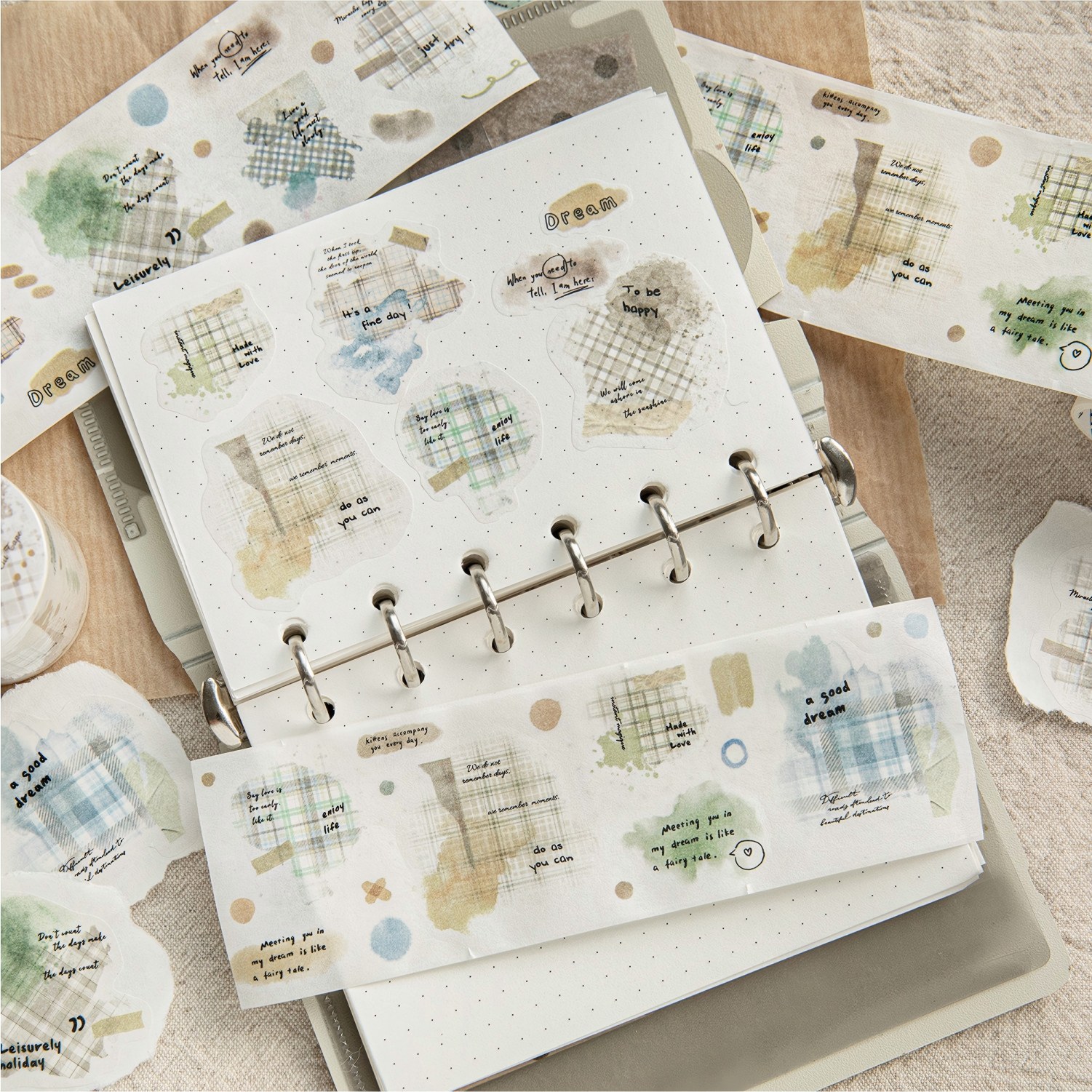 6 Rolls Washi Tape Set, Scrapbook Crafts Floral Decorative Masking Tape for Journaling Planner Card Making Album Art Teacher Classroom Supplies