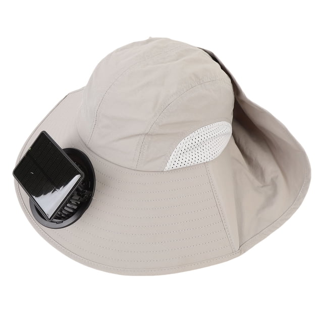 Sombrero De Abanico De Verano, Sombrero De Abanico Suave Y Transpirable Con Cordón De Ala Ancha Con Solapa Para El Cuello Para La Playa