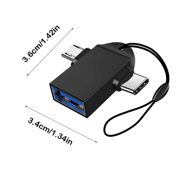 asddcavvf 2-in-1 Type C Micro-B 3.1 & USB USB Converter 3.0 Female to Adapter OTG Male Adapter