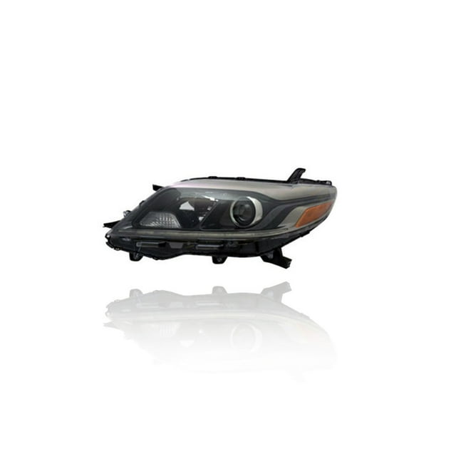 Headlight Assembly - Depo Fit/For 15-19 Toyota Sienna-SE - Projection Beam Halogen, With LED Daytime Running Light, Smoke Bezel - Left Hand / Driver - CAPA - 8115008081