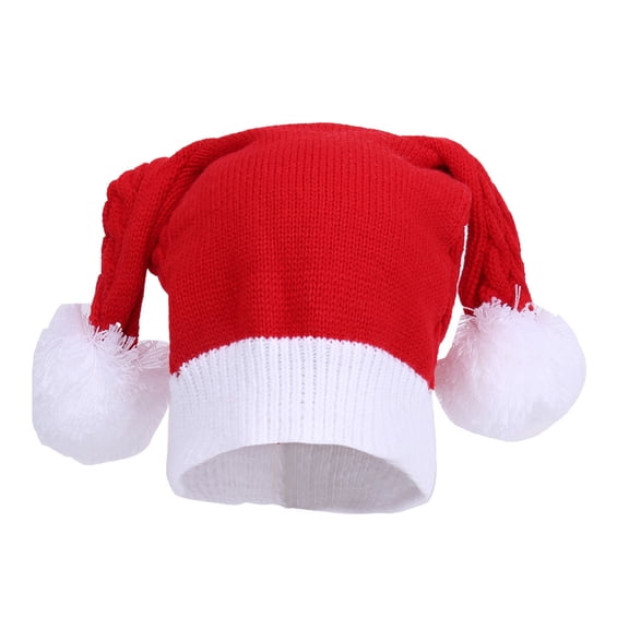 Christmas Knitted Santa Hats Elf Hat Crochet Christmas Beanie Xmas Party Caps for Adults Women Men