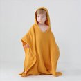 thumbnail image 6 of zuwimk Boys Girls Terry Bathrobe,Cotton Towel Robe ，Hooded Toddler Soft Fuzzy Robe For Kids(Yellow,One Size), 6 of 6