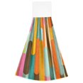 thumbnail image 7 of Yayeee Kitchen Hanging Hand Towels Set of 2 with Loop Bathroom Absorbent Tie Towel, Retro Abstract Pattern, 7 of 7