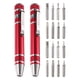 thumbnail image 1 of Uxcell 2Pcs 8 en 1 Mini Juego de Destornillador de Bolígrafos Magnéticos Pequeños con Puntas Phillips y Planas, Rojo, 1 of 6