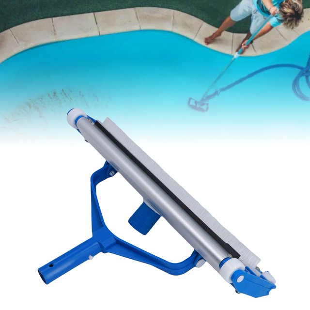Pool Vacuum Head Attachment, Integrated Brush Efficient Cleaning Pool Vacuum Head Easy Using Heavy Duty Aluminum Base for Fish Ponds