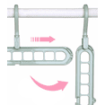 thumbnail image 5 of Bxaolu Space Saving Hangers 9-Hole Heavy Duty for Closet Organizers and Storage 3Pack, 360° Swivel Hook, Cascading Design for Wardrobe, Apartment, RV Storage, Home Essentials, 5 of 7