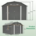 thumbnail image 5 of LZBEITEM 10' x 12' Metal Outdoor Storage Shed with Floor Frame Kit, Tool Shed Heavy Duty with Window and Lockable Door for Garden Backyard, 10.24 Psf, 5 of 15