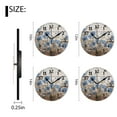 thumbnail image 2 of Non-Ticking Silent Clock Battery Operated Analog Clcok Round Wall Clocks Decorative for Living Room-Blue Flowers with Insects Colorful(10inch), 2 of 4