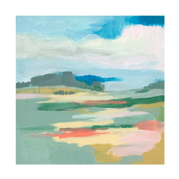 Canvas Wall Art - Jennifer Goldberger 'Sweeping Sky II' Wall Art for Living Room, Bedroom, or Office Décor by Trademark Fine Art - 14 x 14 Inches