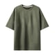 thumbnail image 1 of pstuiky camisetas de hombre, Camisas casuales de moda para hombre, de color liso, con cuello redondo y hombros caídos, mangas cortas camisas casuales para hombre xxxxl, 1 of 2