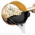 thumbnail image 1 of Colador de silicona con clip, manos libres, escurridor, material de calidad alimentaria/resistente al calor, gris, 1 of 4