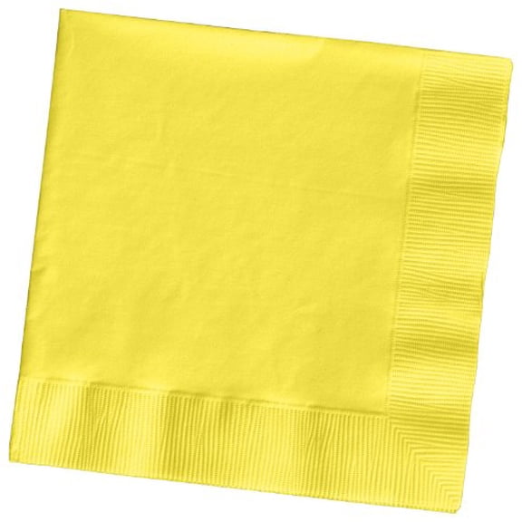 Mimosa Yellow Paper Beverage Napkins 50 Count for 25 Guests