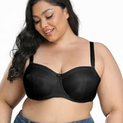 TELIMUSSTO Women's Full Coverage Underwire Bra Non Padded Floral Lace Bras  Plus Size