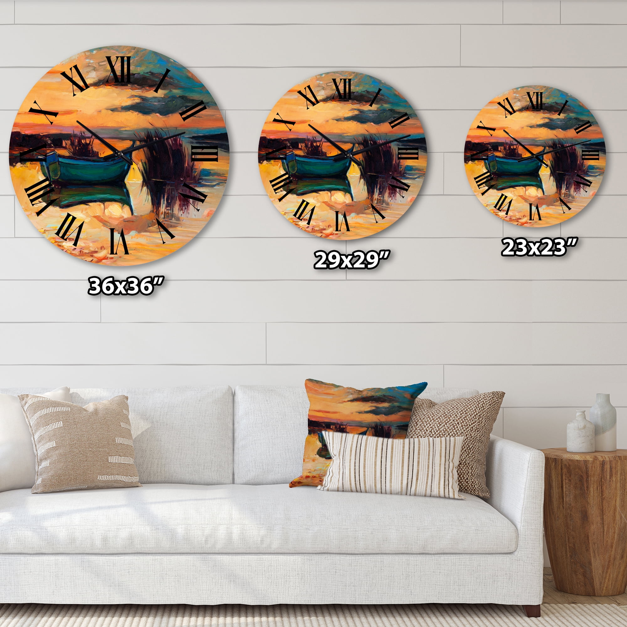 Designart 1 in Coastal Wall Clock