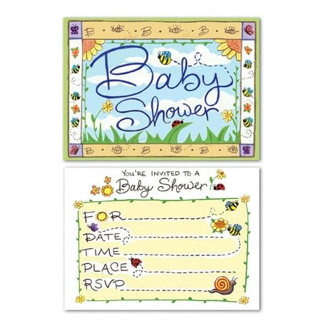 Club Pack of 96 Neutral Gender Baby Shower Invitations