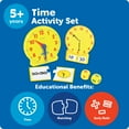thumbnail image 6 of Learning Resources Time Activity Set  Time Clock Time Cards About Time, Ages 5+, 6 of 8