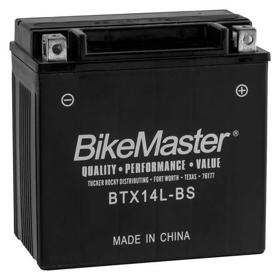 Bike Master 781329 BTX14L-BS Maintenance-Free Battery for 2009-2010 Buell 1125CR