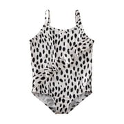 Angle View: Toddler Kids Baby Girls Leopard Tankini Swimwear Swimsuit Swimming Costume