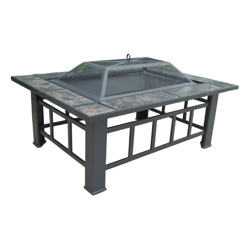 Large Luxury Tiled Rectangular Fire Pit