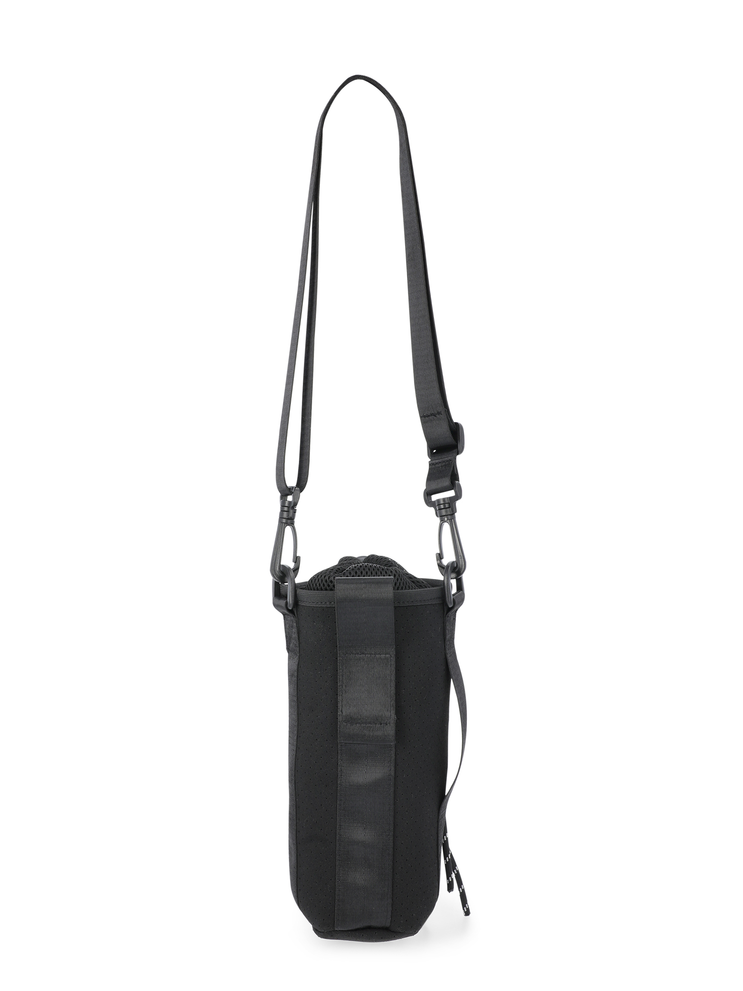 No Boundaries Women's Neoprene Crossbody Bucket Bag, Black Soot