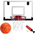 thumbnail image 1 of Mini aro de baloncesto para niños, adultos, adolescentes, para puerta y pared con accesorios completos de baloncesto de 18.0 x 12.0 in, 1 of 8