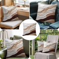 thumbnail image 6 of Abstract Wave Texture Throw Pillow Cover Vintage Earth Color Gradient Cotton Linen Cushion Cover Throw Pillow Case with Invisible Zipper for Couch Sofa Bed Chair Car 24x24 Inch, 6 of 9