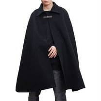 INCERUN Men's Punk Shawl Poncho Cloak Jacket Fleece Cape Long Coat Kaftan Outwear