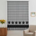 thumbnail image 3 of Gray Black Plaid Sheer Curtains 63 Inches Long, Vintage Star Greyish Buffalo Lattice Light Filering Curtains, Breathable Simi Curtain Privacy Drapes for Living Room Bedroom Window Treatment, 3 of 9