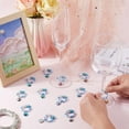 thumbnail image 3 of 12Pcs Glass Seed Wine Glass Charms with Resin Charms Brass Wine Glass Charms Ring Deep Sky Blue 47mm, 3 of 6