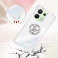 thumbnail image 3 of Funda para Xiaomi Redmi Note 13 4G con Brillo Líquido Flotante, Purpurina, Parachoques y Anillo Giratorio Soporte, 3 of 5