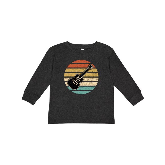 Inktastic Guitar Music for Guitarist Musician Boys or Girls Long Sleeve Toddler T-Shirt