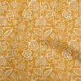 thumbnail image 1 of oneOone Georgette Viscose Orange Fabric Jacobean Silhouette Flower Sewing Fabric By The Yard Printed Diy Clothing Sewing Supplies 42 Inch Wide, 1 of 4