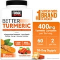 thumbnail image 4 of (2 pack) Force Factor Better Turmeric, Turmeric Curcumin Supplement with Ginger for Joint Health & Inflammation Support, Fruit Splash, 60 Soft Chews, 4 of 15