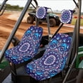 thumbnail image 2 of chaqlin Purple Boho Mandala UTV Seat Covers Non Slip Waterproof Seat Cover with Headrest Covers Compatible with Rhino 700 660 450 2004-2021 All Models Easy to Install Full Protection Outdoor, 2 of 7