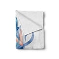 thumbnail image 2 of Anime Soft Flannel Fleece Throw Blanket, Manga Cartoon Style Character of a Pisces Girl Horoscope Zodiac Themed Avatar, Cozy Plush for Indoor and Outdoor Use, 50" x 60", Blue and White, by Ambesonne, 2 of 6
