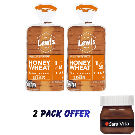 Lewis Bake Shop Honey Wheat Half Loaf Bread, 1/2 Loaf, 12 oz