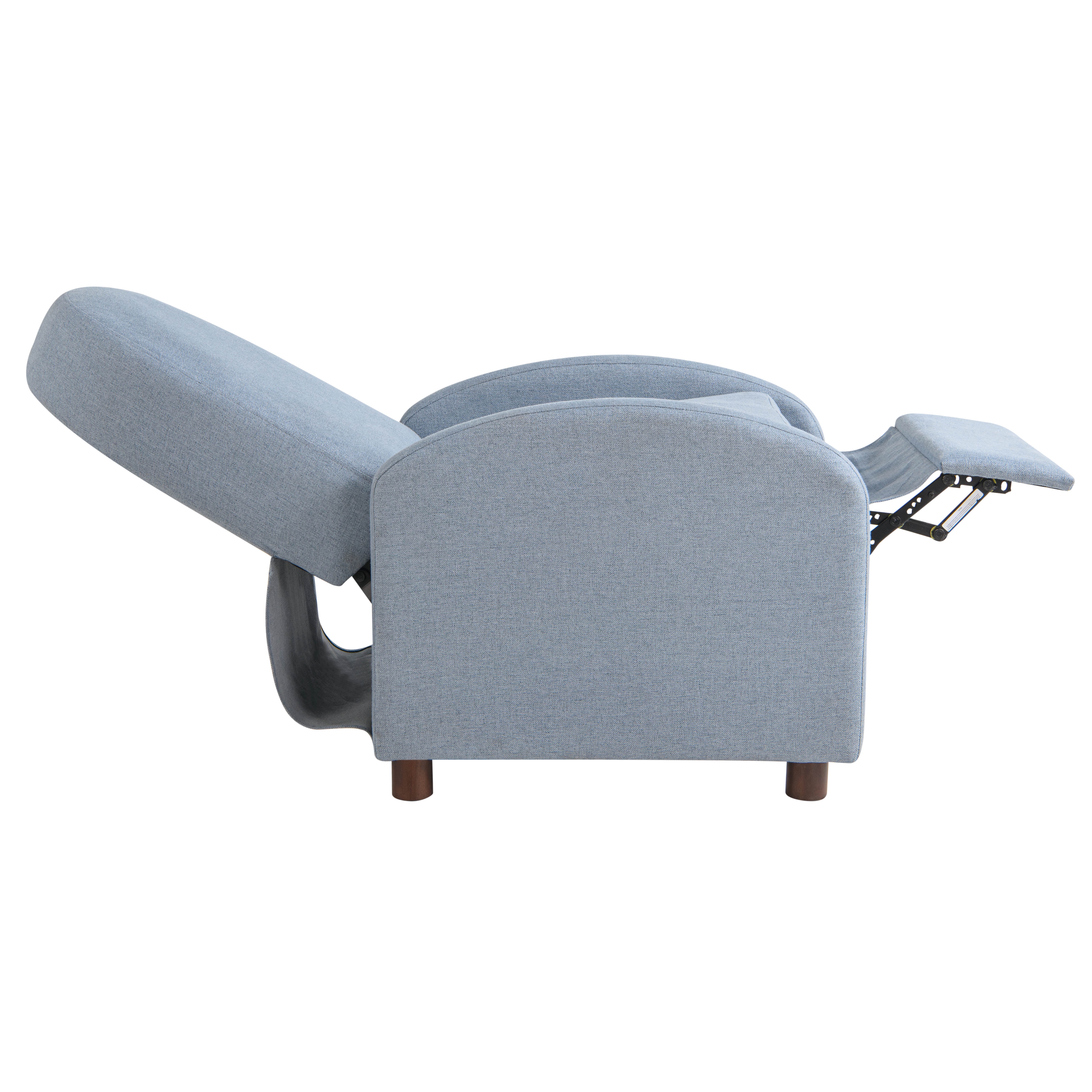 Relax-A-Lounger Lansing Modern Pushback Recliner, Blue Fabric