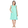 thumbnail image 2 of Casual Nights Women's Zipper Front House Dress Sleeveless Seersucker Housecoat Duster Lounger, 2 of 5