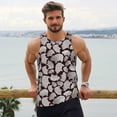 thumbnail image 6 of Rateoe Hand Drawn Pig Pattern Sleeveless Gym Shirt Muscle Tee Breathable Workout Shirt Slim-Fit Tank Quick Dry Fit Muscle Tank Top Bodybuilding Sleeveless T Shirt-Large, 6 of 7