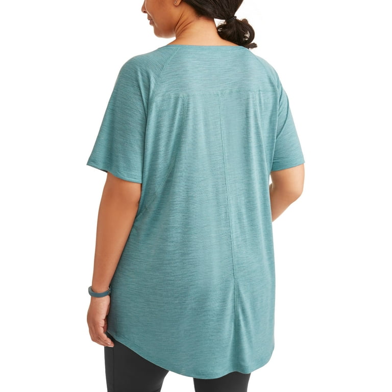 Terra & Sky Women's Plus Size Notch Neck T-Shirt