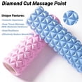 thumbnail image 4 of 3D Diamond Foam Roller Hollow EVA Fitness Roller for Yoga Pilates Stretching and Home Gym Workouts, 4 of 7